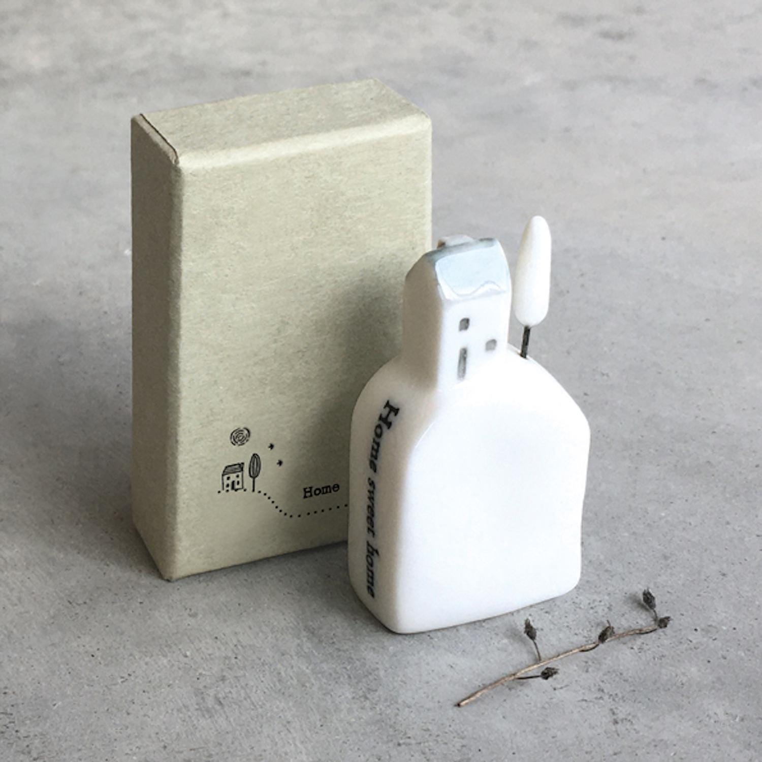 Mini Porcelain House in a Box Home Sweet Home by East of India 