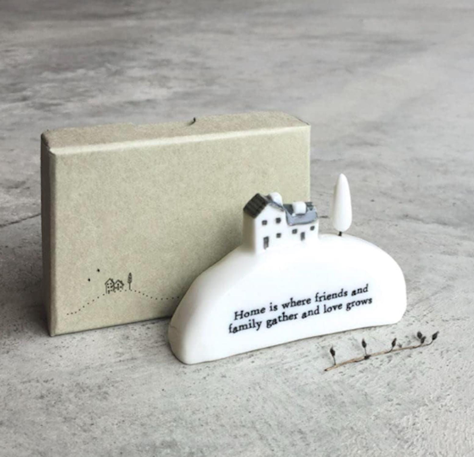 Mini Porcelain House in a Box by East of India 