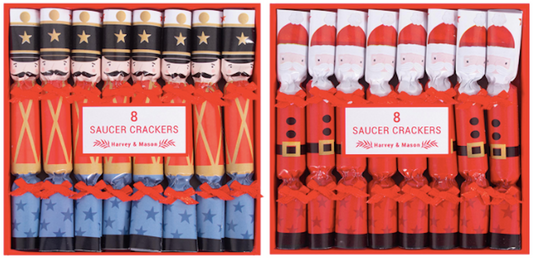 Nutcracker or Santa Mini Saucer Crackers by Harvey and Mason