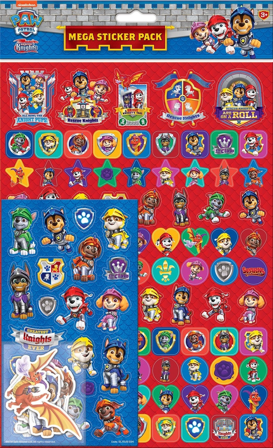 Paw Patrol Knights to the Rescue Mega Stickers by Paper Projects