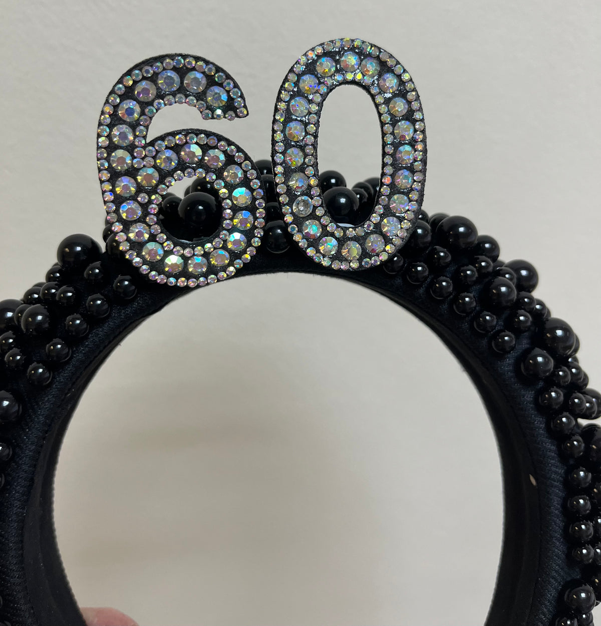 Personalised Black Pearl Birthday Headband Any Age