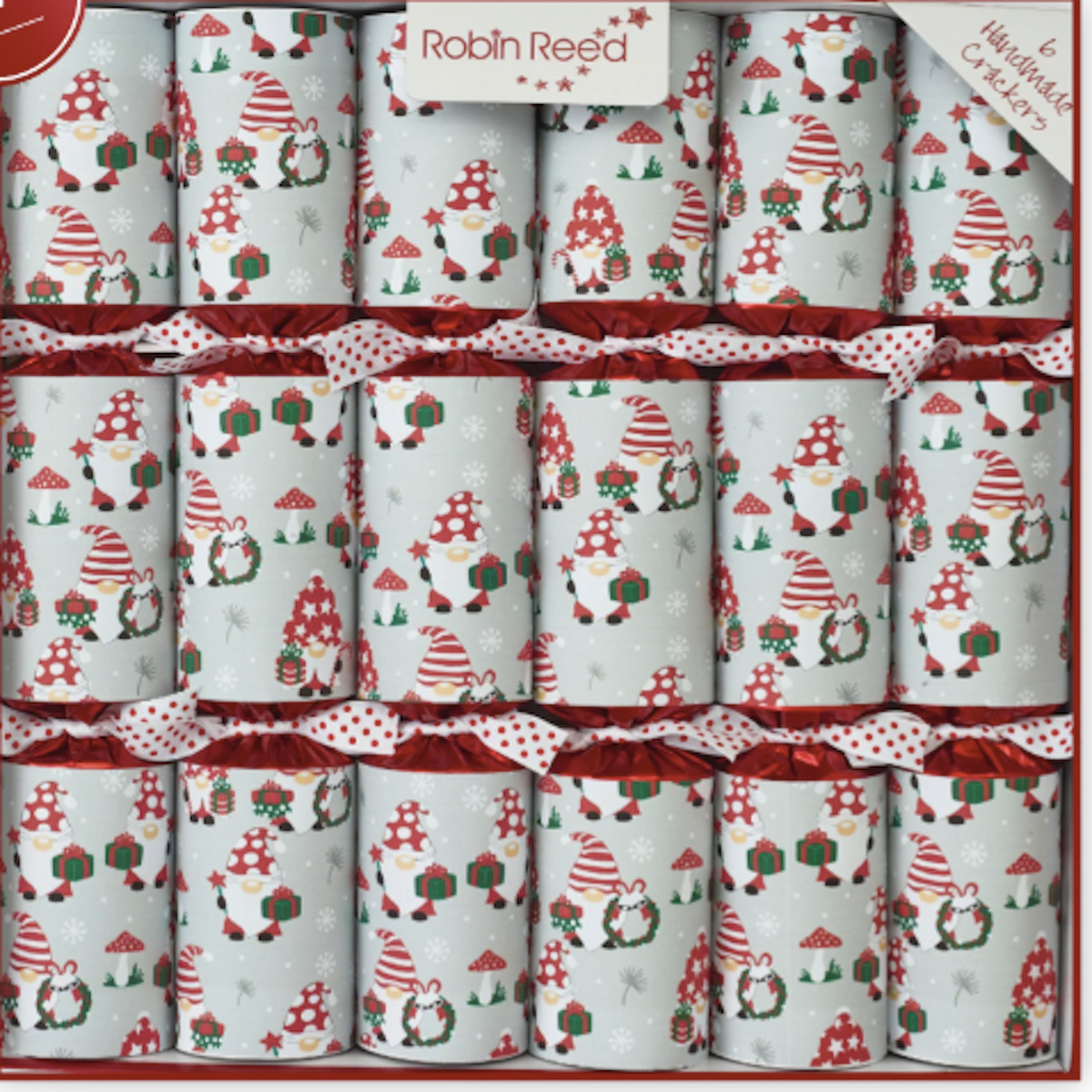 Racing Gnomes Large Handmade Luxury Christmas Crackers (6 Pack)