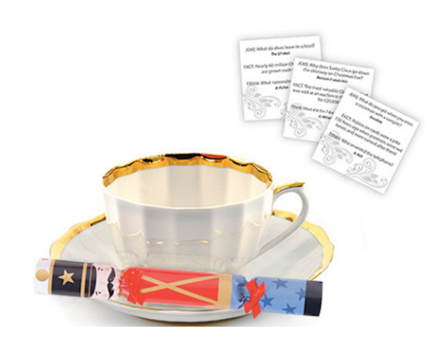 Father Christmas or Nutcracker Mini 12cm Saucer Crackers in 2 Designs (8 Pack)
