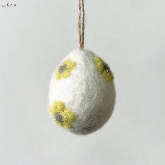 Felted Daisy Egg - 4 Colours