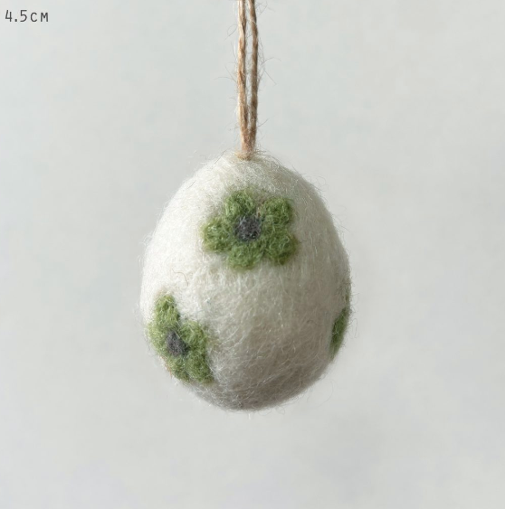 Felted Daisy Egg - 4 Colours