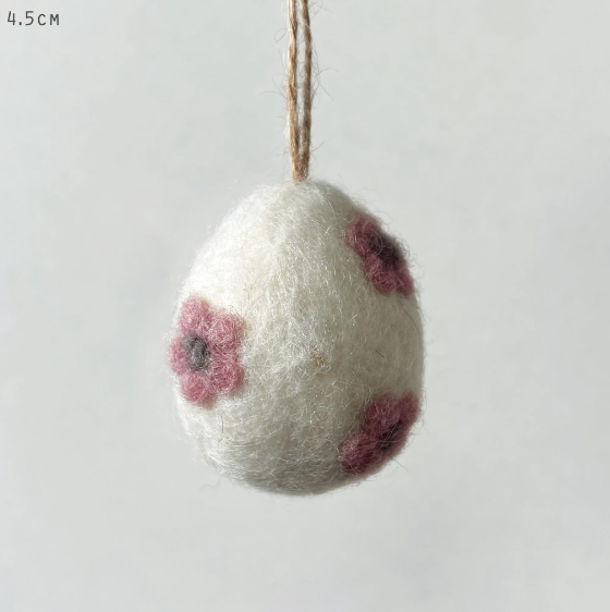 Felted Daisy Egg - 4 Colours