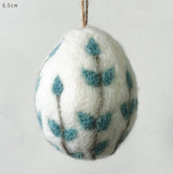Felted Floral Egg - Spring Summer Easter Decoration, Gift, 4 Colours