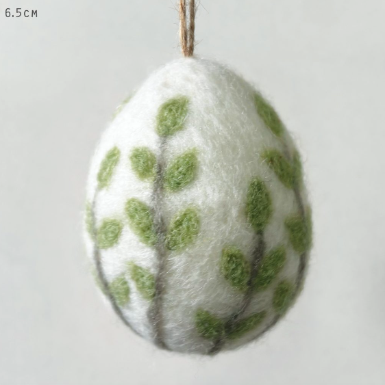 Felted Floral Egg - Spring Summer Easter Decoration, Gift, 4 Colours