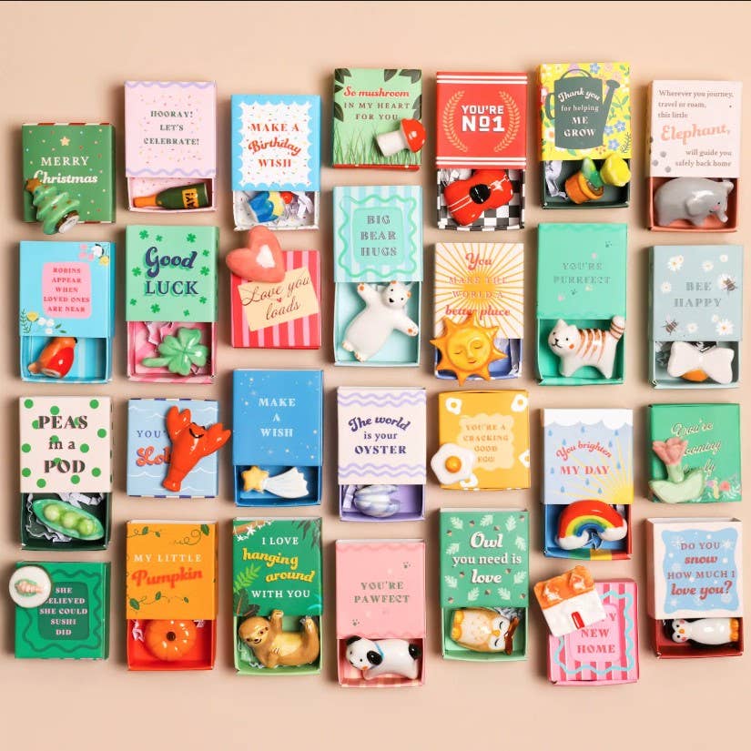 Tiny Matchbox Ceramic Tokens - One Posh Party 