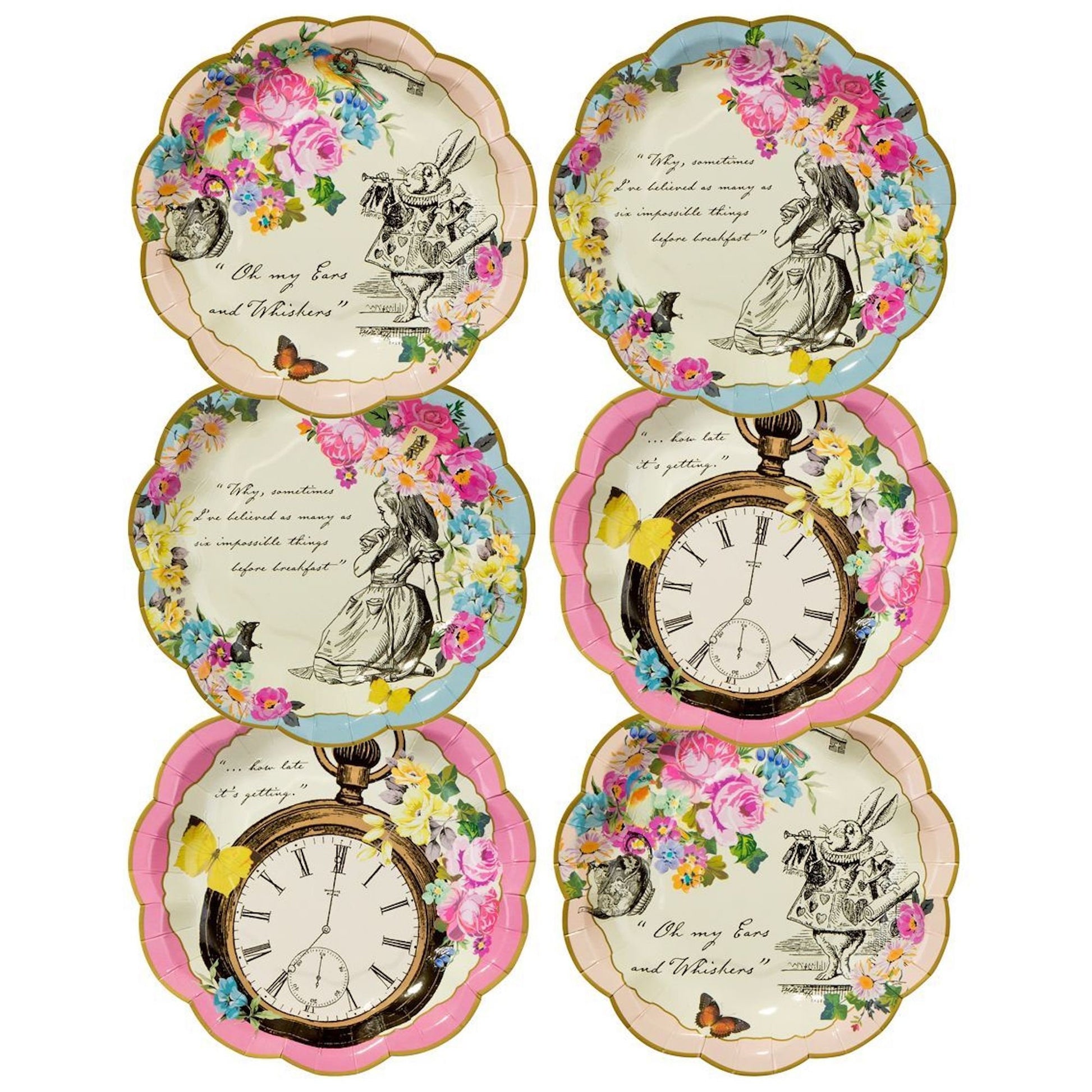 Truly Alice Paper Plates by Talking Tables