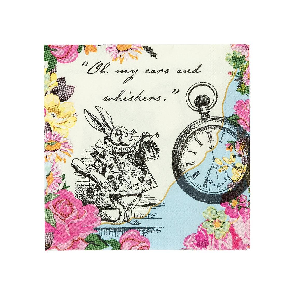 Truly Alice Party Cocktail Napkins by Talking Tables