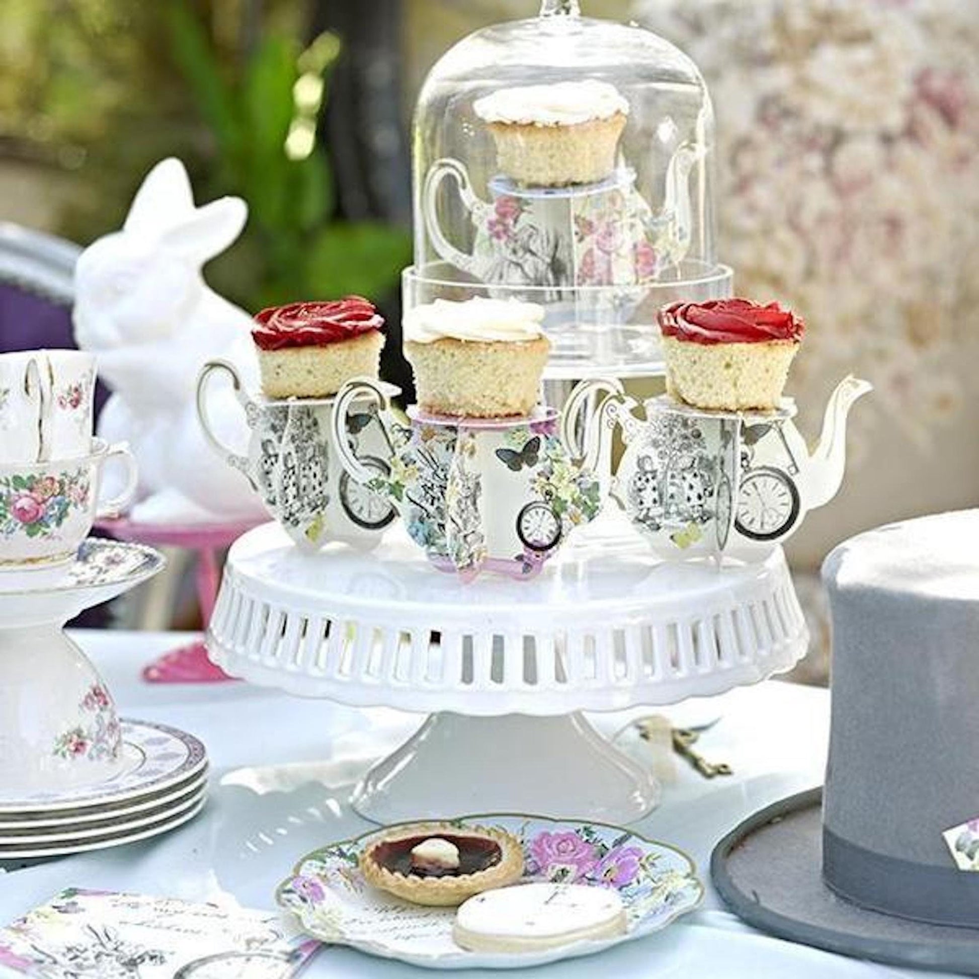 Truly Alice Teapot Cake Stands by Talking Tables