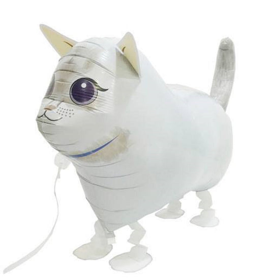 White Cat Walking Balloon - One Posh Party 