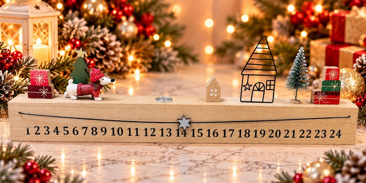 Wooden Advent Calendar Dachshund One Posh Party 