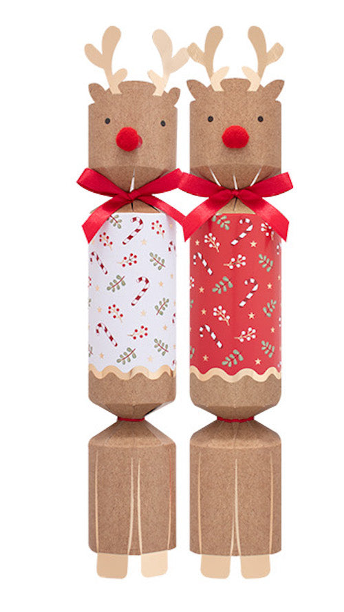 Reindeer Large 12" Christmas Crackers (6 Pack)