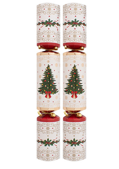 Red & Green Christmas Trees Family 14" Crackers (10 Pack)