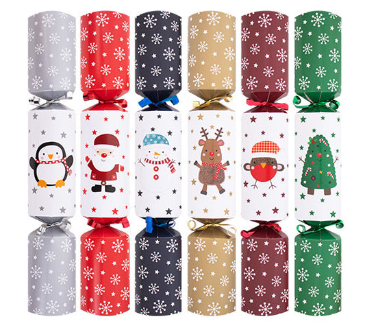 Santa's Present Dash Large 12" Christmas Crackers Festive Family Fun (6 Pack)