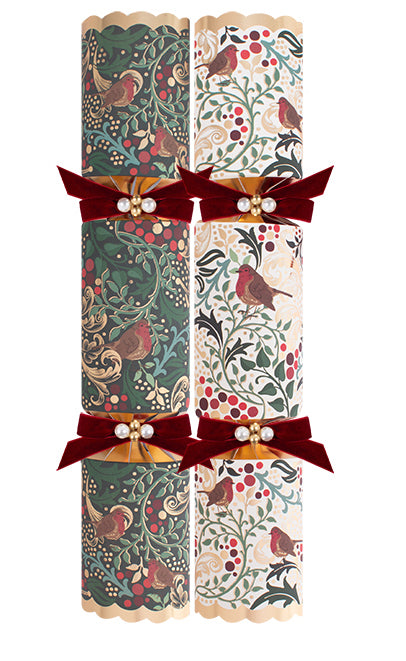Exquisite Robin Extra Large 13.5" Luxury Handmade Christmas Crackers (6 Pack)