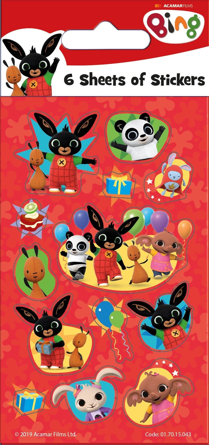 Bing Party Stickers (6 Sheets)