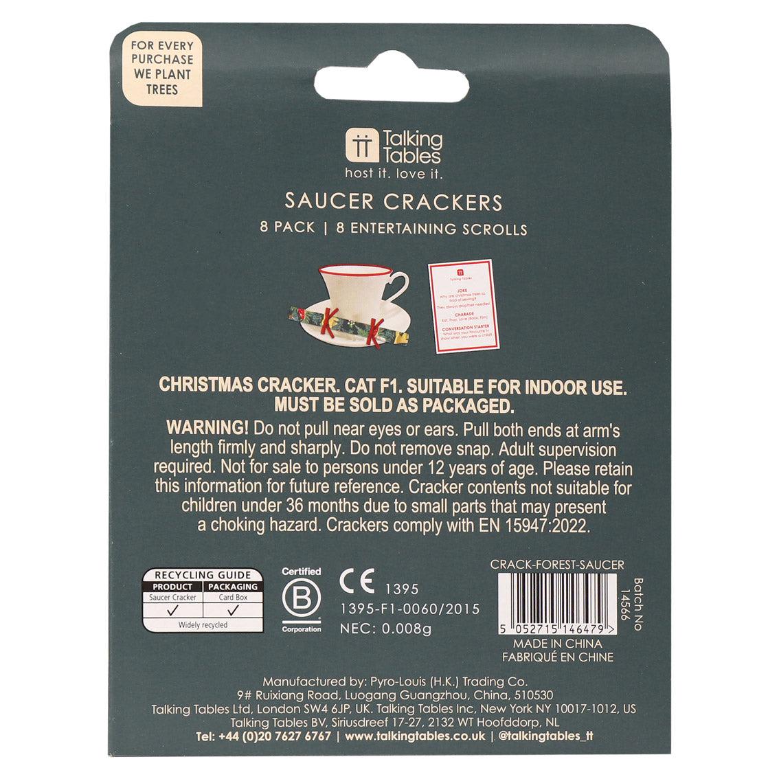 Midnight Forest Mini 5" Saucer Crackers (8 Pack)