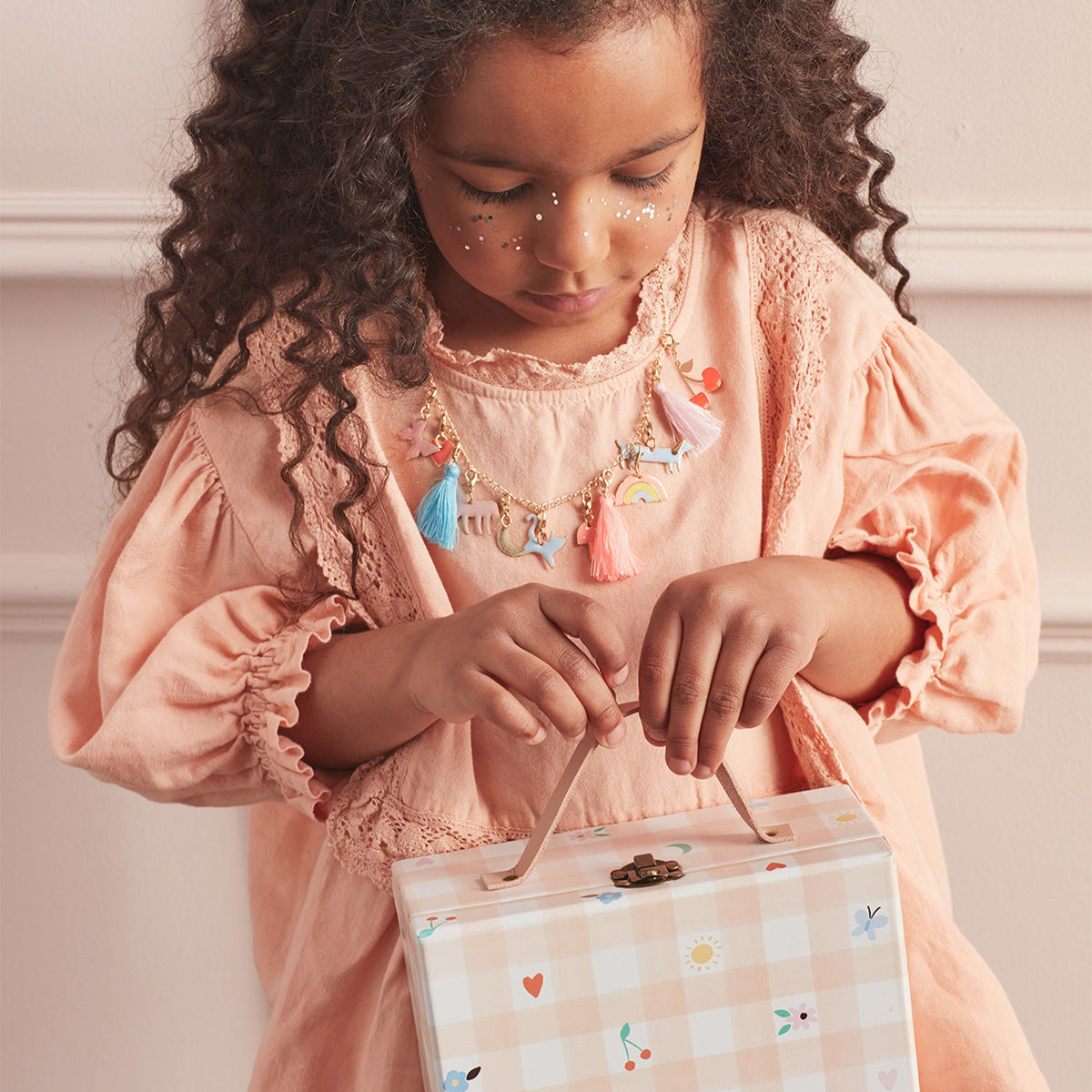 Enamel Charm Necklace Luxury Advent Calendar Suitcase