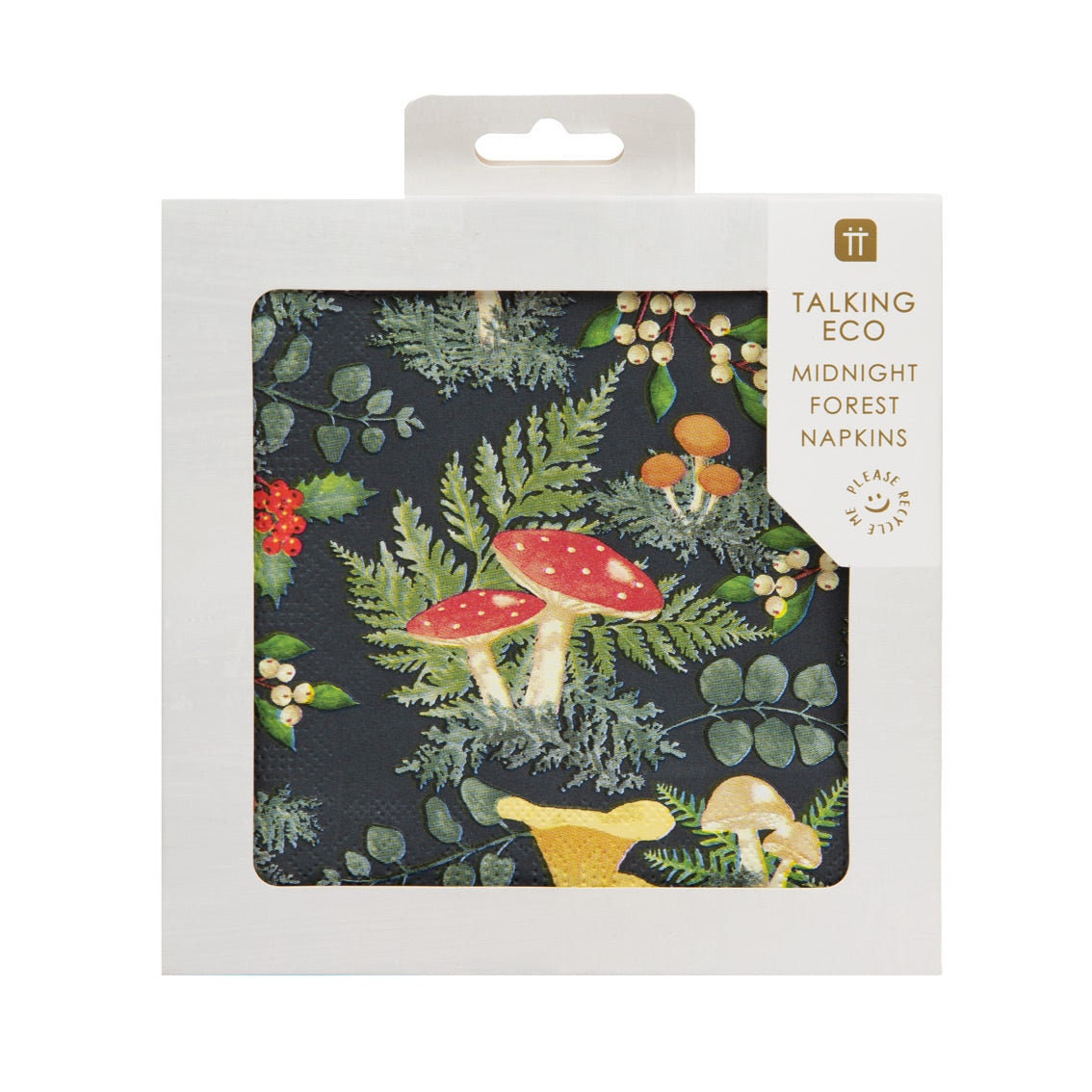 Midnight Forest Mushroom Paper Party Napkins (20 Pack)