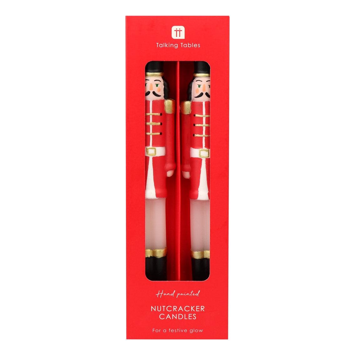 Nutcracker Shaped Christmas Character Candles (2 Pack)