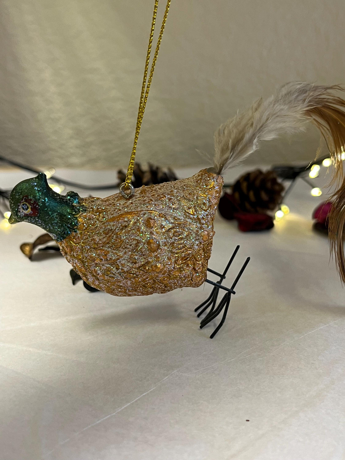 Christmas Pheasant Hanging Tree Decoration