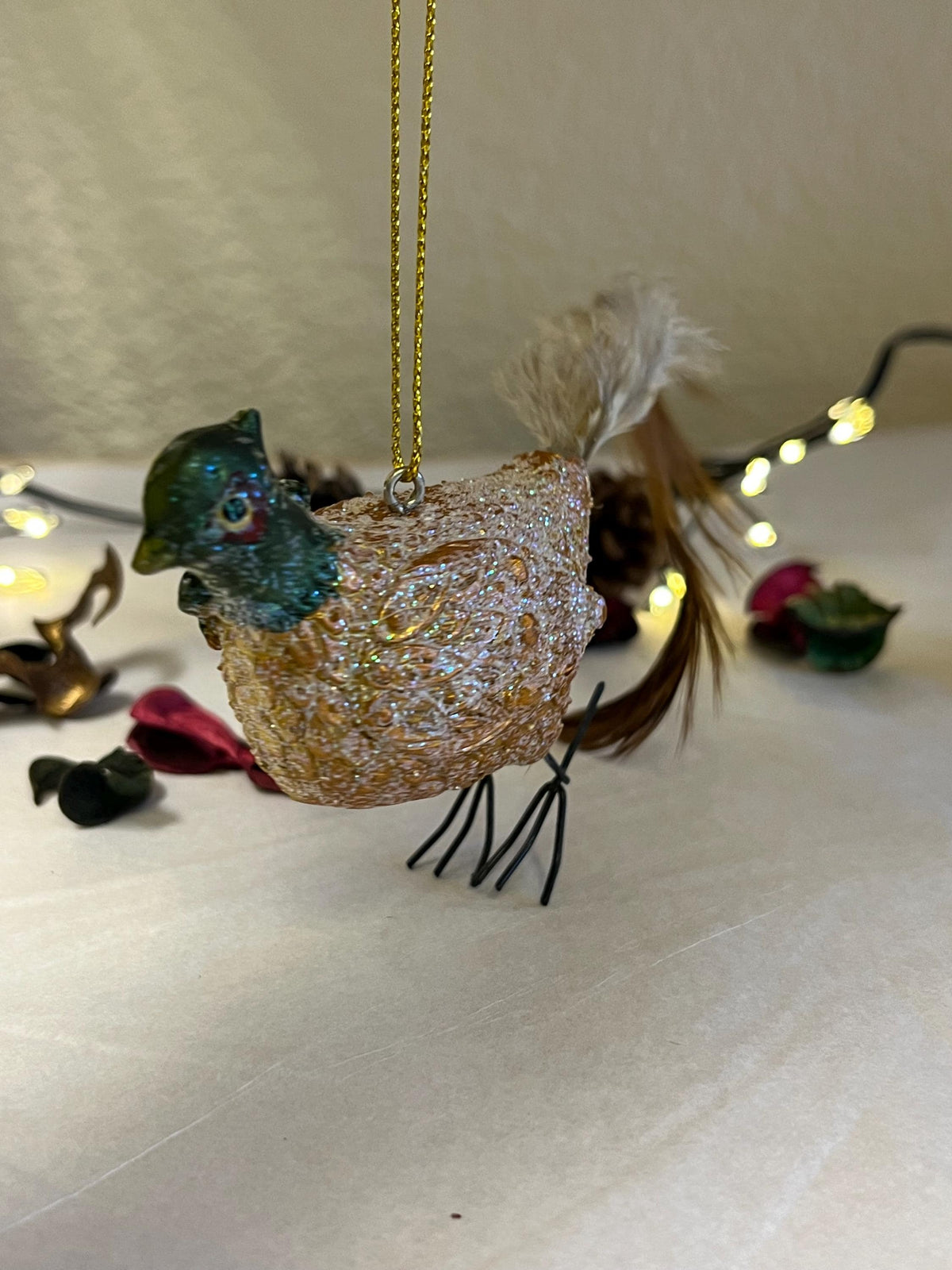 Christmas Pheasant Hanging Tree Decoration
