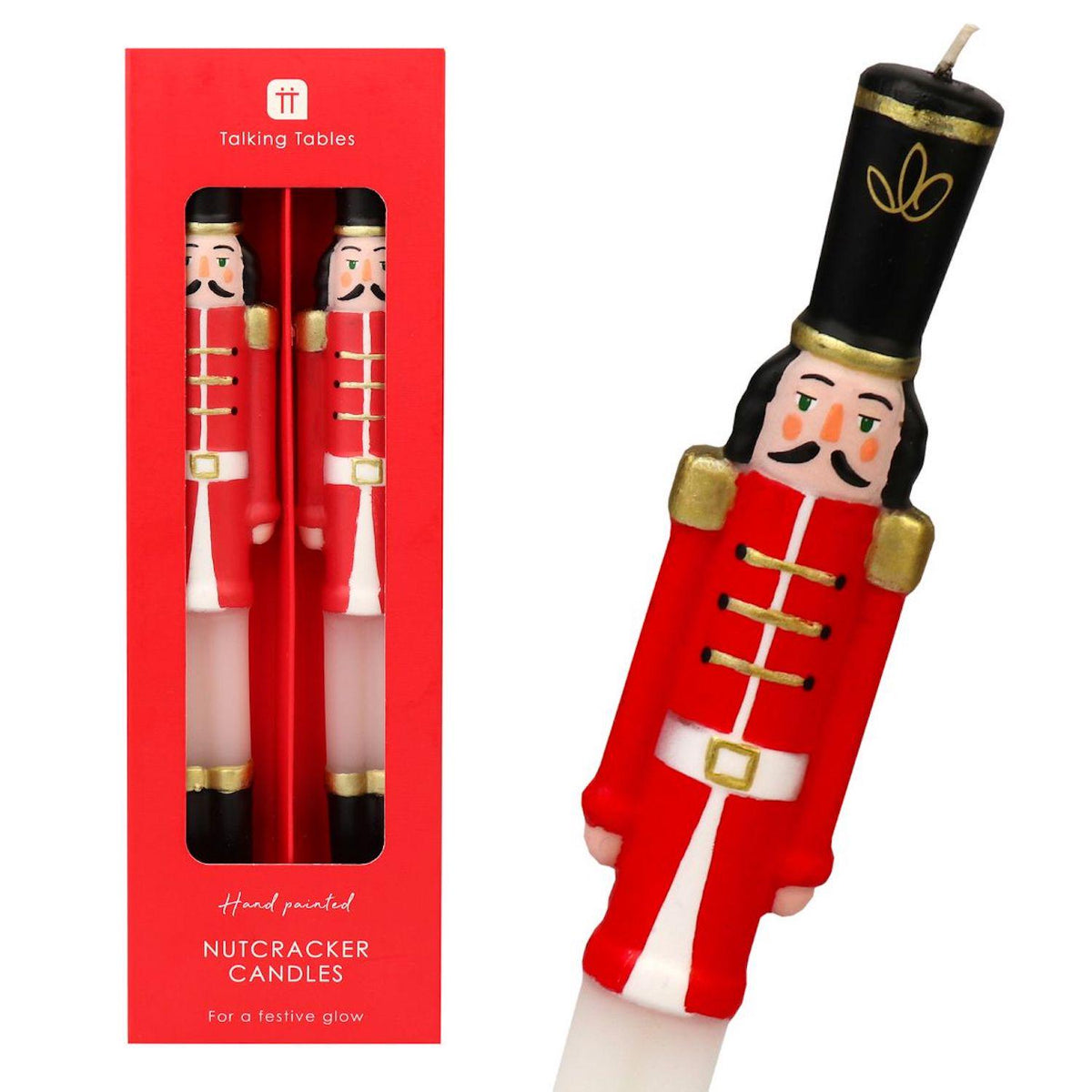 Nutcracker Shaped Christmas Character Candles (2 Pack)