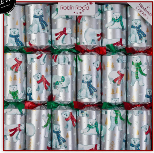 Racing Polar Bear Large Handmade Luxury Christmas Crackers (6 Pack)