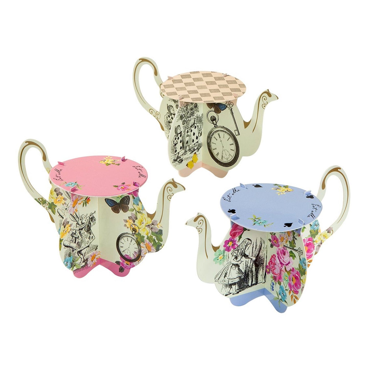 Truly Alice Mad Hatter Tea Party Teapot Cake Stands