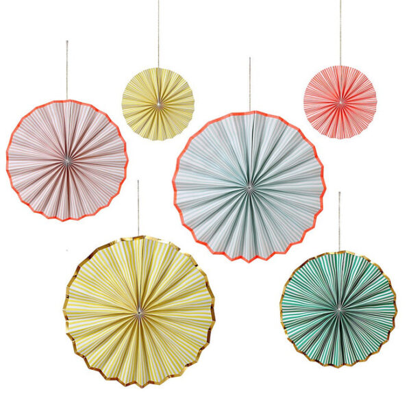 Meri Meri Neon & Pastel Striped Pinwheels