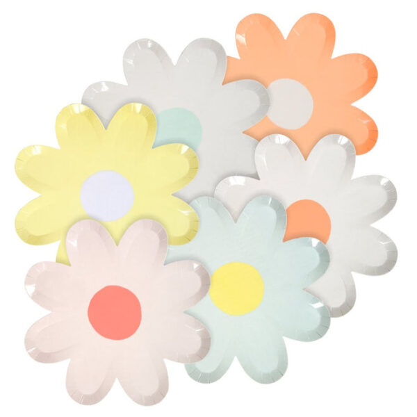 Meri Meri Pastel Daisy Plates