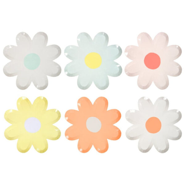 Meri Meri Pastel Daisy Plates