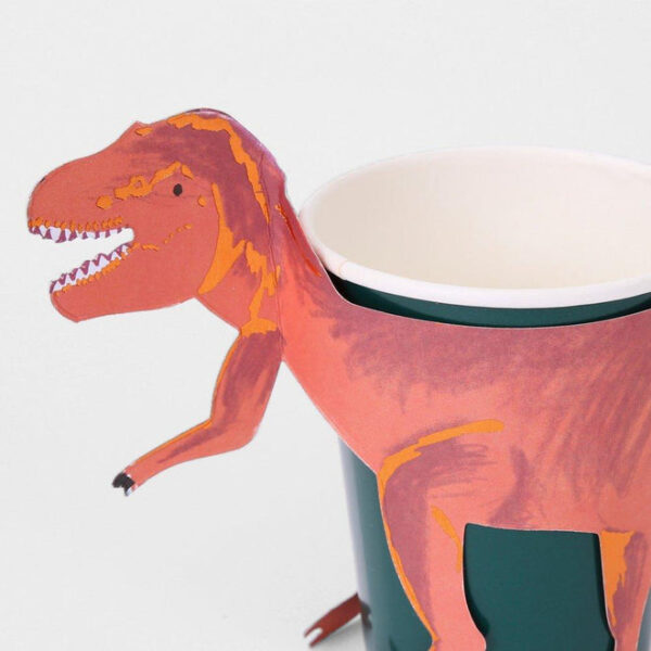 Dinosaur T-Rex Party Cups (8 Pack) - Image 2