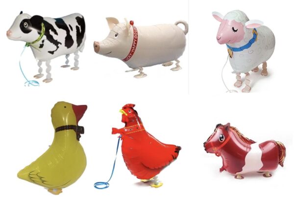 Walking Farm Animals Balloons