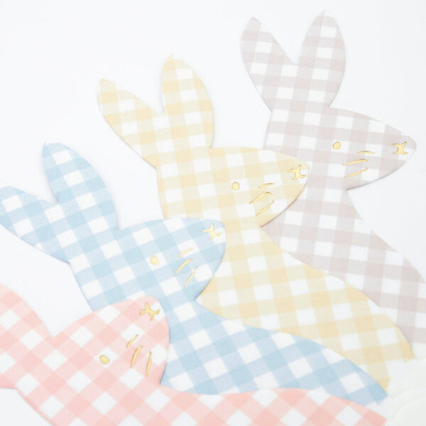 Meri Meri Gingham Bunny Napkins