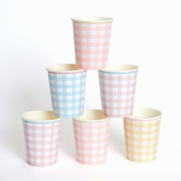Meri Meri Gingham Cups