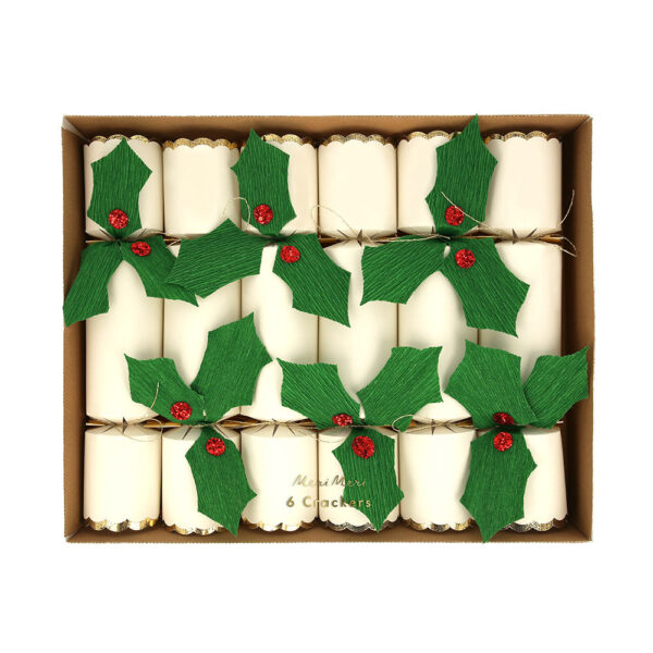 Meri Meri Holly Christmas Crackers
