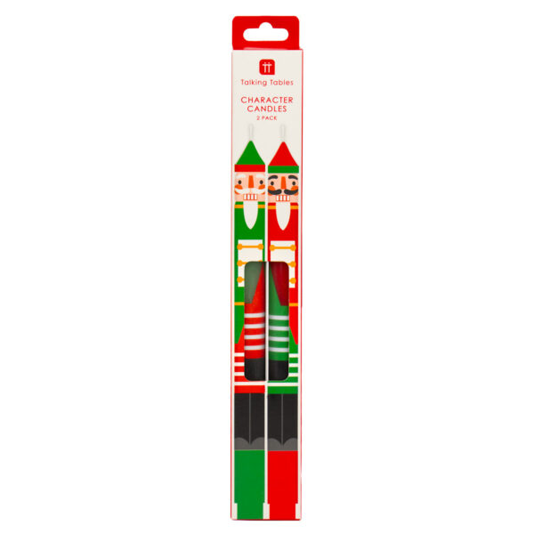 CHRISTMAS Botanical Nutcracker Tall Dinner Candles - Image 2
