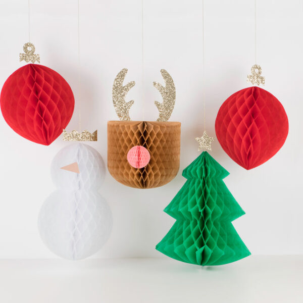 Meri Meri Christmas Honeycomb Giant Decorations