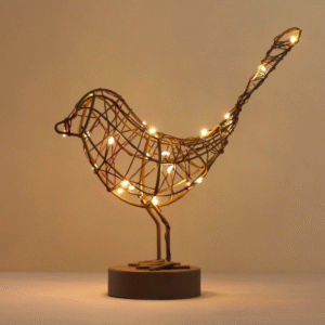 LED Light Up Robin in Copper by Lightstyle of London