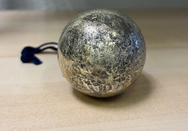 Vintage Silver Glass Pear Bauble