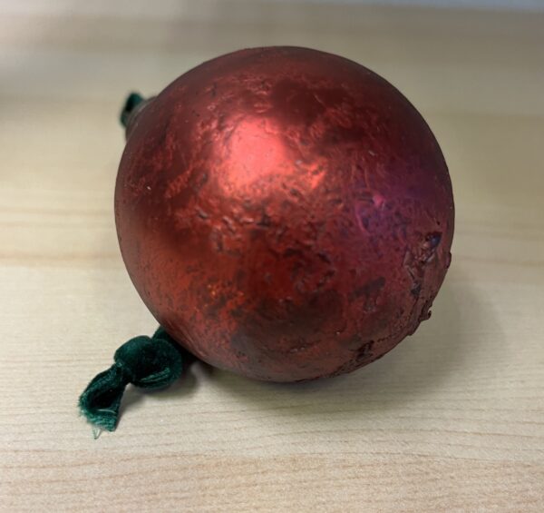 Vintage Ruby Glass Pear Bauble