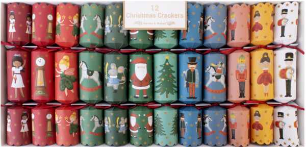 Harvey and Mason Jumbo Pack of 12 Nutcracker Crackers
