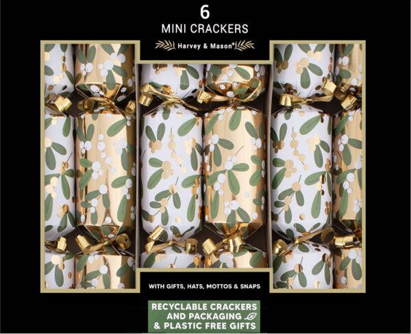 Harvey and Mason Mini Mistletoe Christmas Crackers