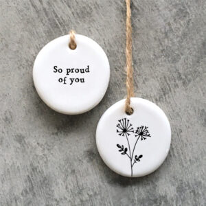 Porcelain Tag So Proud of You by East of India