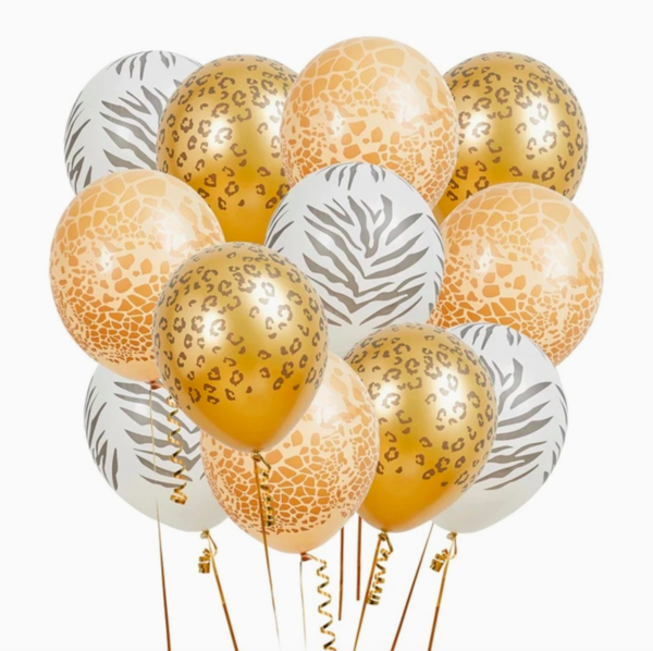 Party Safari Animals Latex Balloons by Hootyballoo