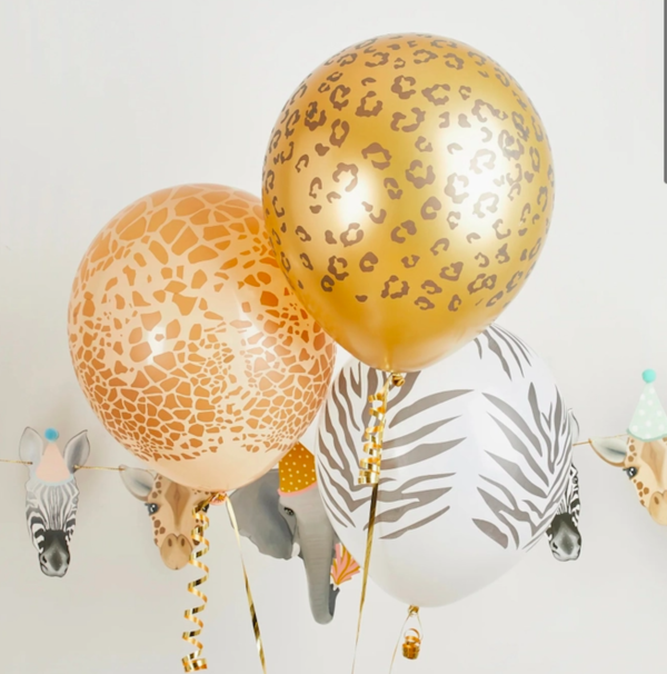Party Safari Animals Latex Balloons by Hootyballoo